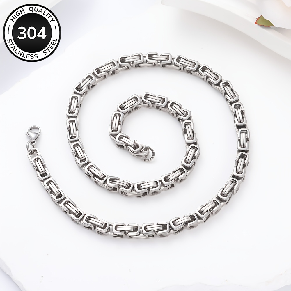 304 Stainless Steel Emperor Chain Necklace, Bold Design