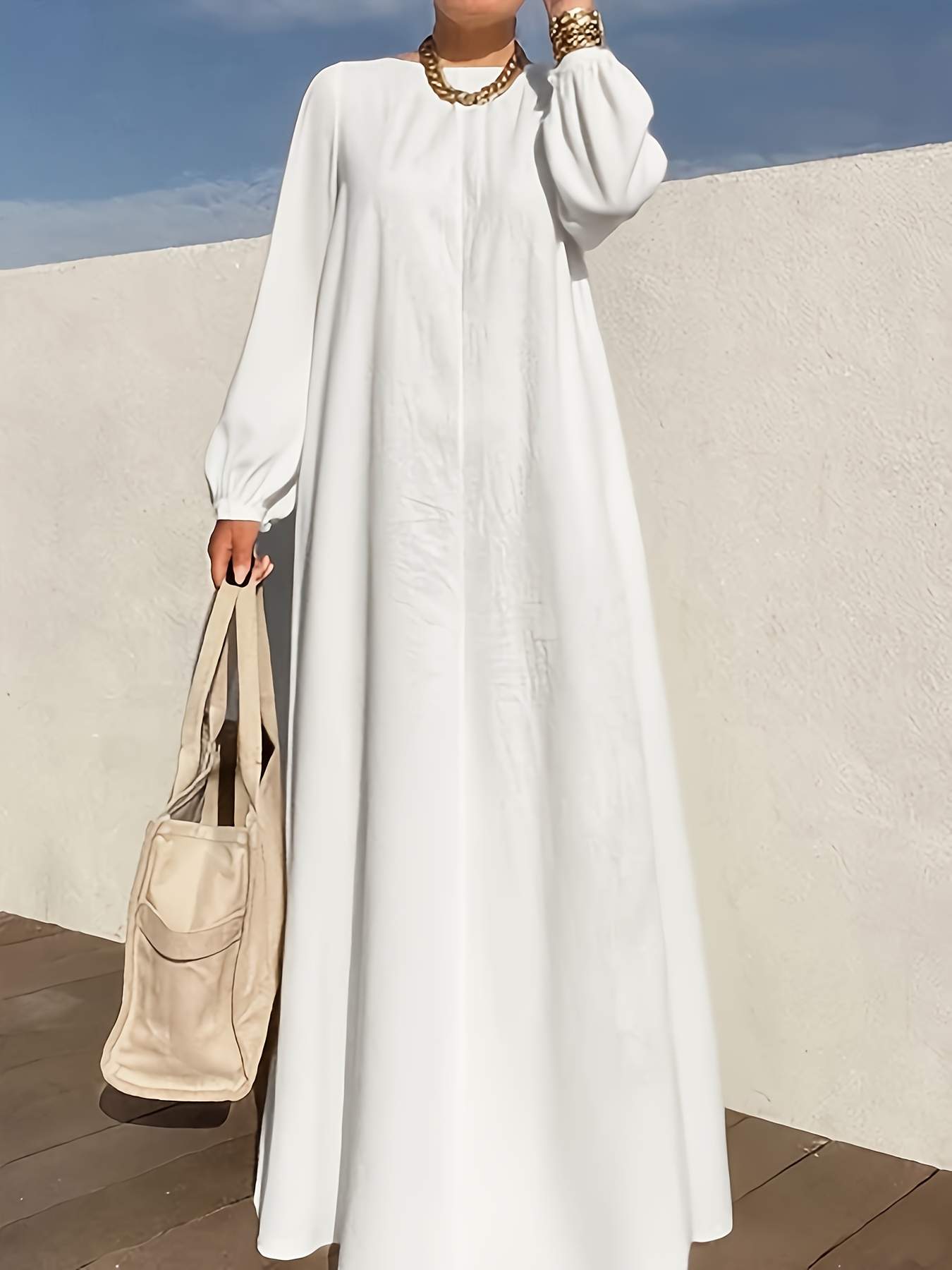 chinese dress ladies Sweeter Dreams Long Sleeve Maxi Dress White main image 0