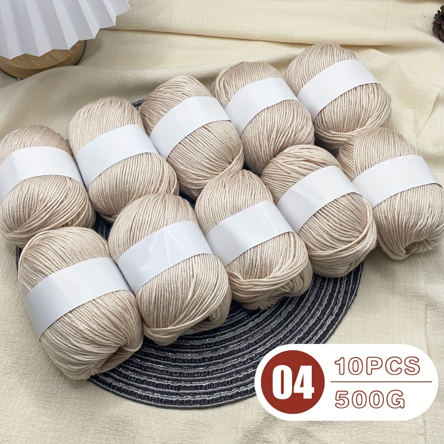 E-shop 10 Stück Luxus-Garnmischung [ca. 500g/10 Stränge ] Weiches, hautfreundliches Woll- Kaschmir-Strickgarn – Ideal für Pullover, Schals, Mützen,