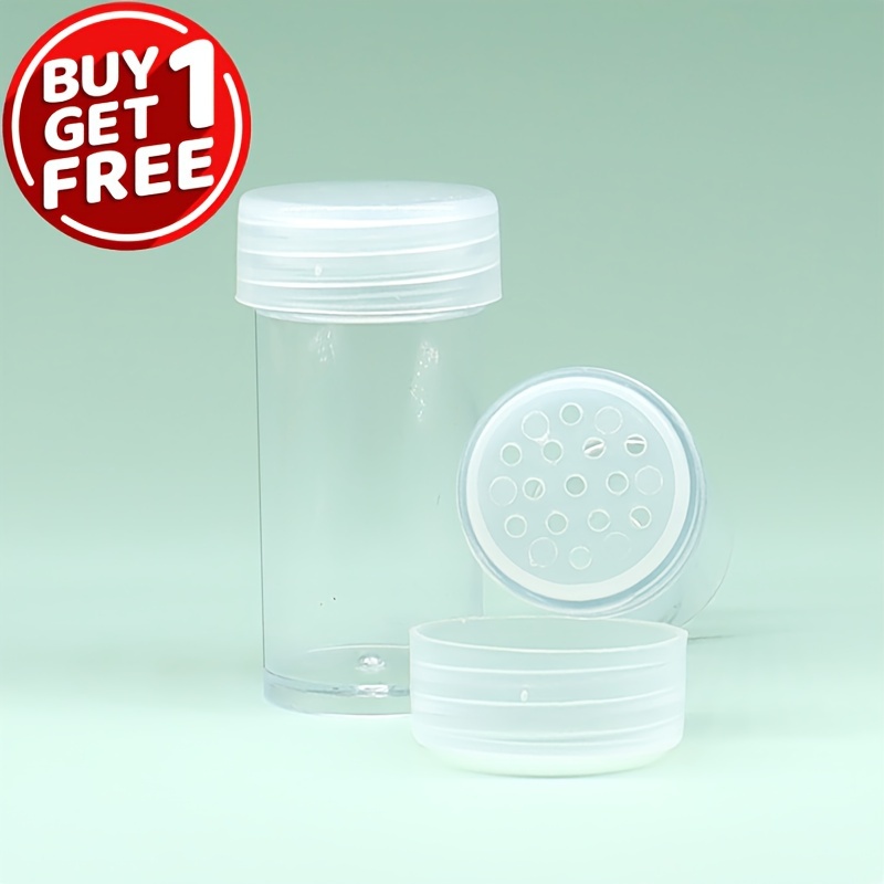 

Bouteilles de poudre en plastique Transparent 10g, 2 pièces, pour poudre sèche, paillettes, bouteille vide réutilisable, Tube de voyage