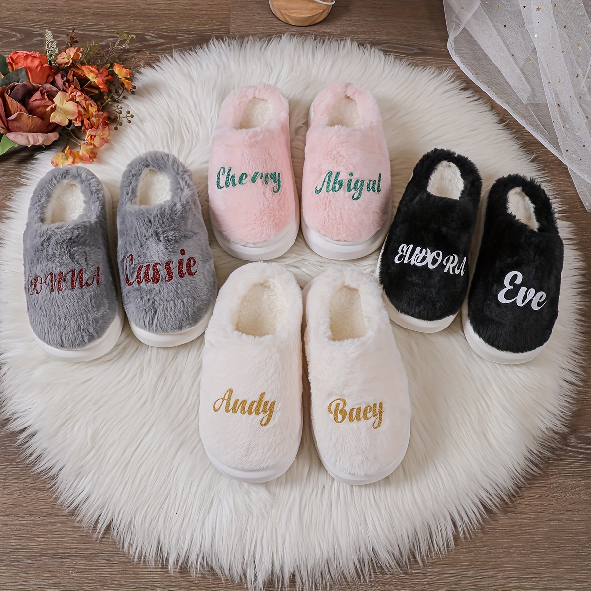 

Personalized Women's Slippers - , , And Fuzzy Customizable Or For Mom, Nanny, And Day