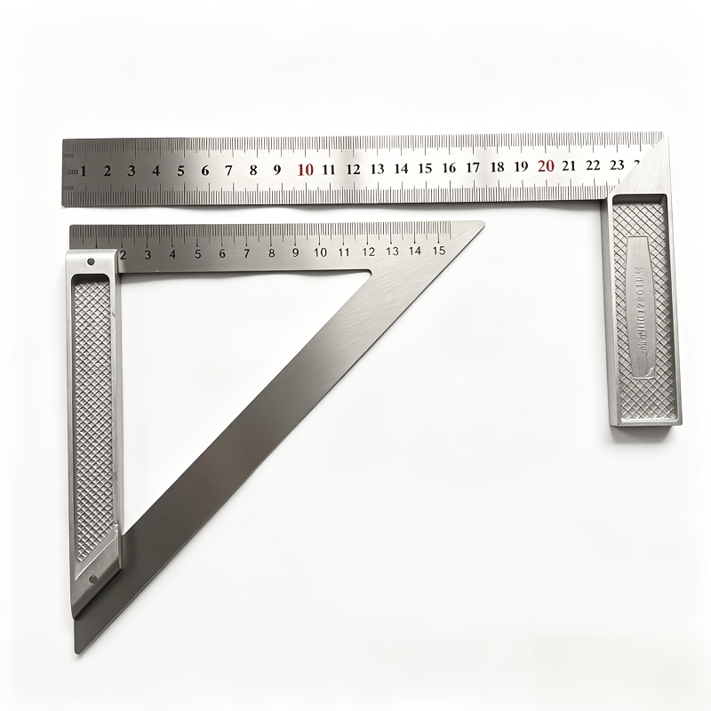 TEMU 2 Styles Of Right-angle And Triangular Rulers In Different Specifications, High-precision 90-degree And 45-degree , Large L-shaped Right-angle