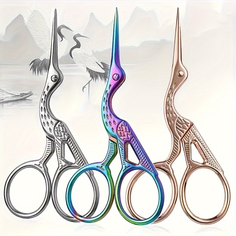 

Stork Design Embroidery Scissors, 3.6 Inch Stainless Steel, Rainbow Stitch, Sewing, Crochet, Diy Tools, Dressmaker Scissors