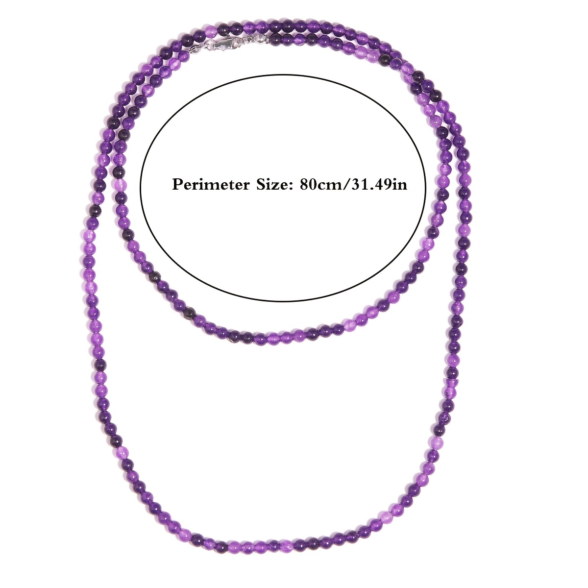 Natural Rhodonite Amethyst & Lapis Lazuli Long Necklace