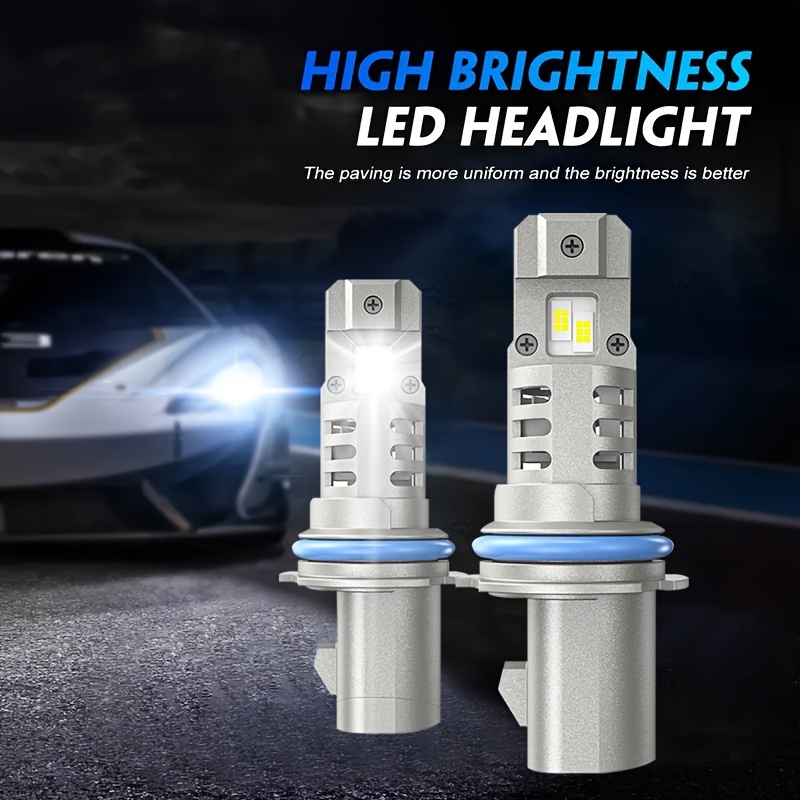 

1 Set Of 9007/hb5 Led Car Headlights, 16000lm6000k White Light Bulbs, Car Replacement Bulbs, Headlights, For Vehicles