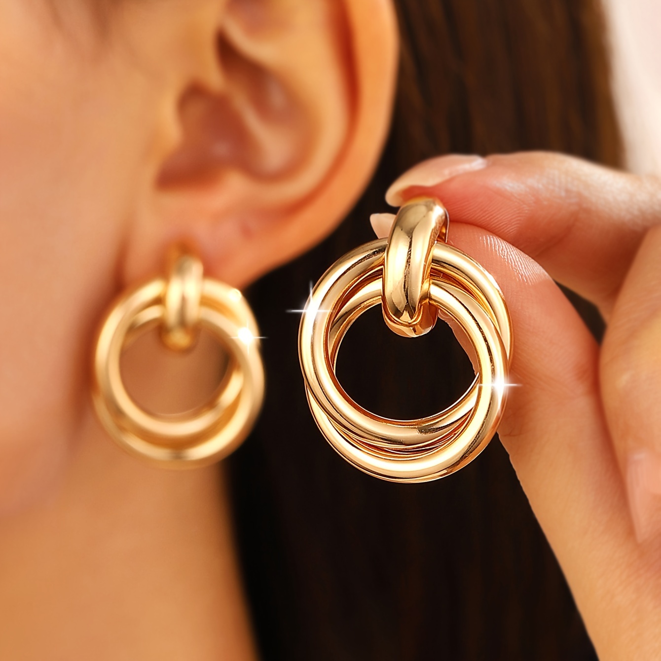 

Twisted Alloy Copper Ear , Non-mosaic For Women - & , All Compatible