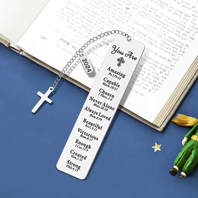 Stainless Steel Bookmark Inspirational Christian Gift Men - Temu