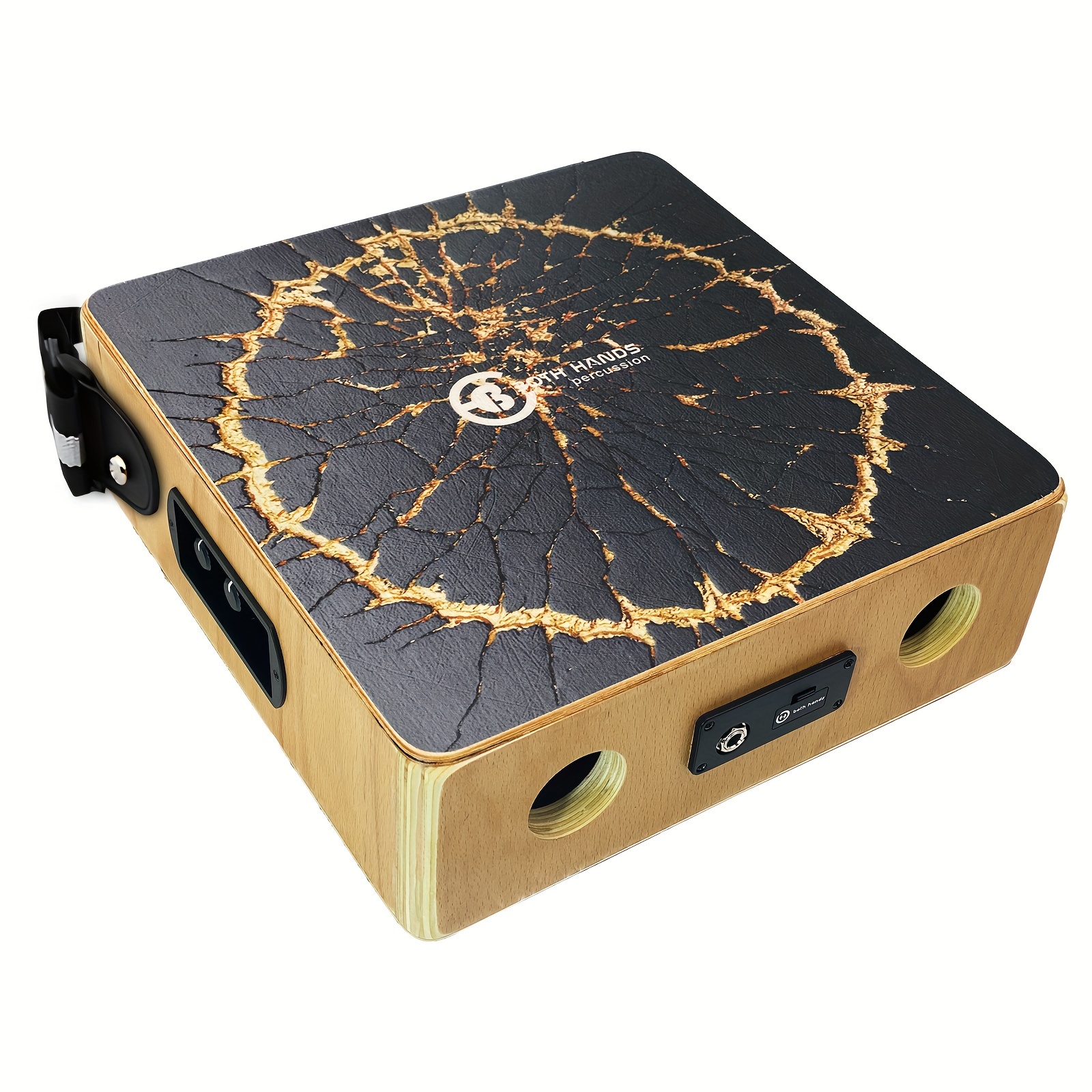Portable Cajon Drum For Travel, Compact Wooden Percussion Box, Lightweight Electric Box Drum Cajon Tunable Plug-in Pickup