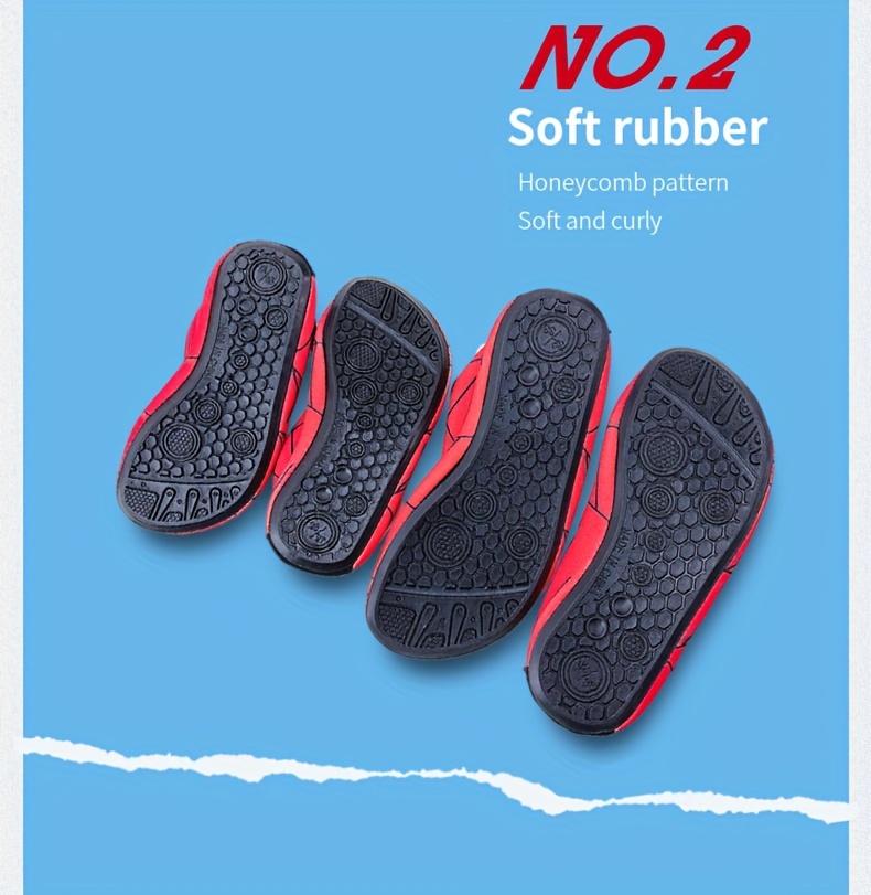 Spider Boy Beach Shoes Red Wading Shoes Lightweight Water Shoes Beach Swimming Girls Water Shoes Swimming Surfing Summer Youngsters's Cartoon Cute Three Spider Webs