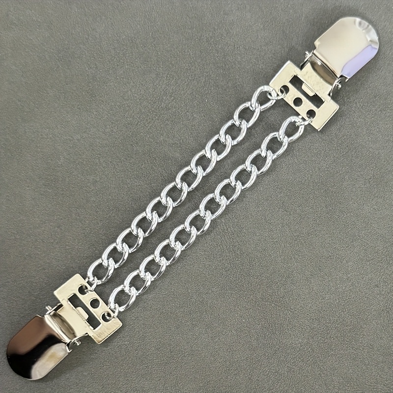 Image of Fashionable Metal Chain Sweater Clips, Cardigan Clasps For Women To Prevent Wardrobe Malfunctions, Shawl Fasteners, And Dress Waist Cinching Additions