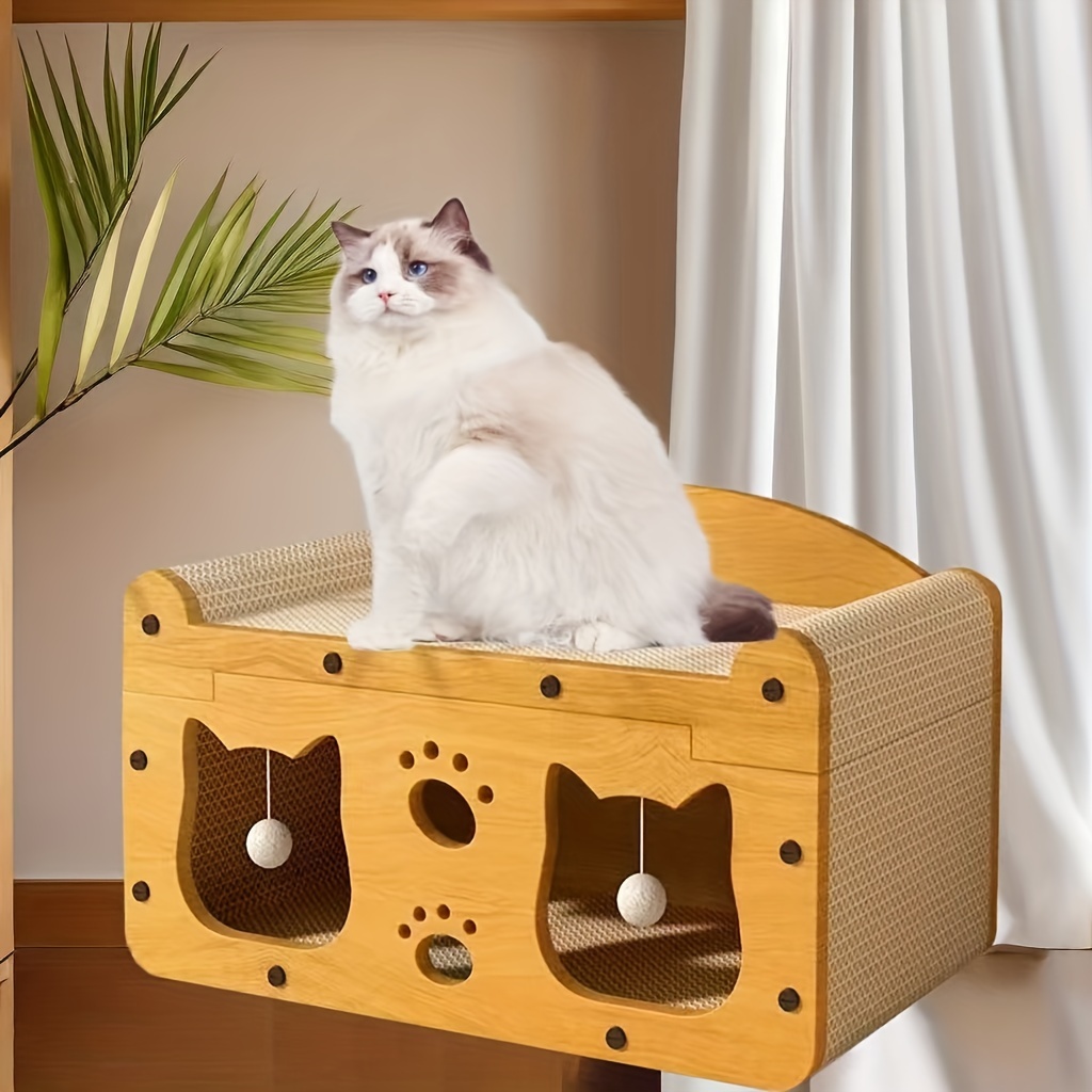 

Cat Scratching Board Cat Nest Integrated Full Room Extra Large Extra Large Nest Wear-resistant No Dander Cat Scratching Board Vertical Wall-mounted