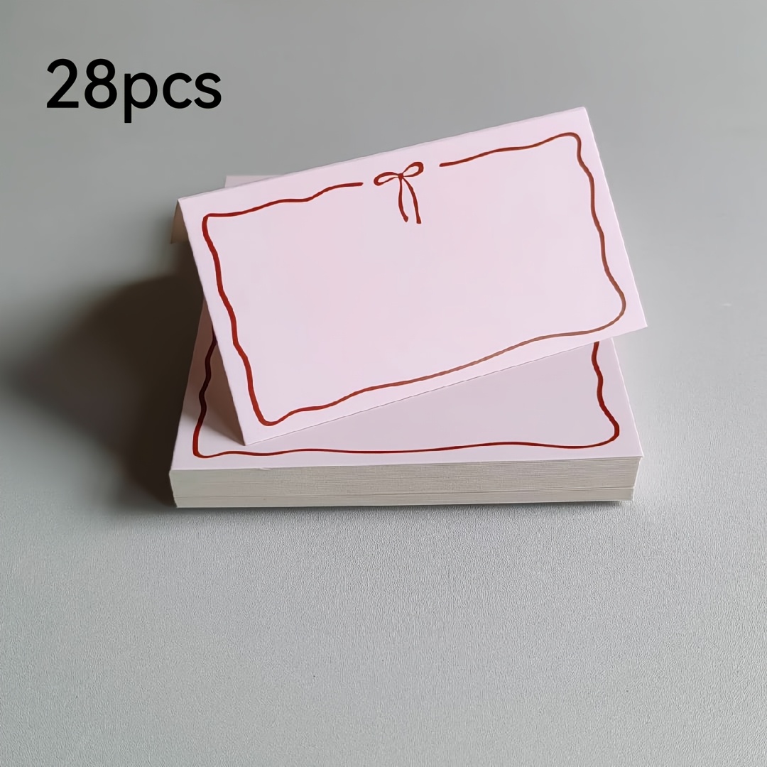 TEMU 14/28pcs, Cartes de Siège avec Nœud , pour Cartes de Nom de Fête, Cartes Pliantes avec Nœud. Convient pour les Fêtes Prénuptiales, , Baby