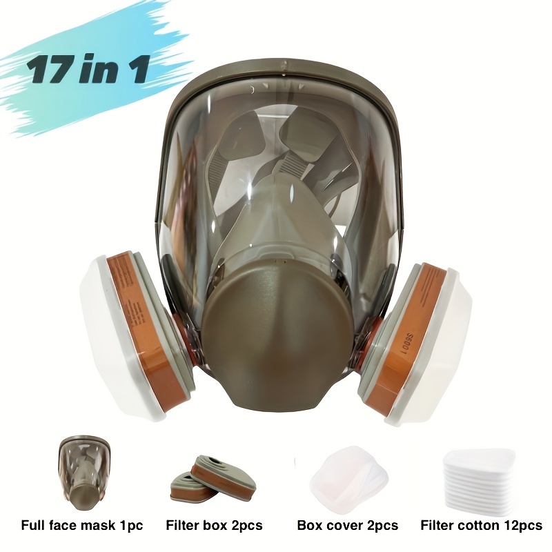 Máscara de pintor reutilizable – Media pieza facial para bloquear el polvo,  vapores orgánicos, polen, humos de pintura y otras partículas de aire