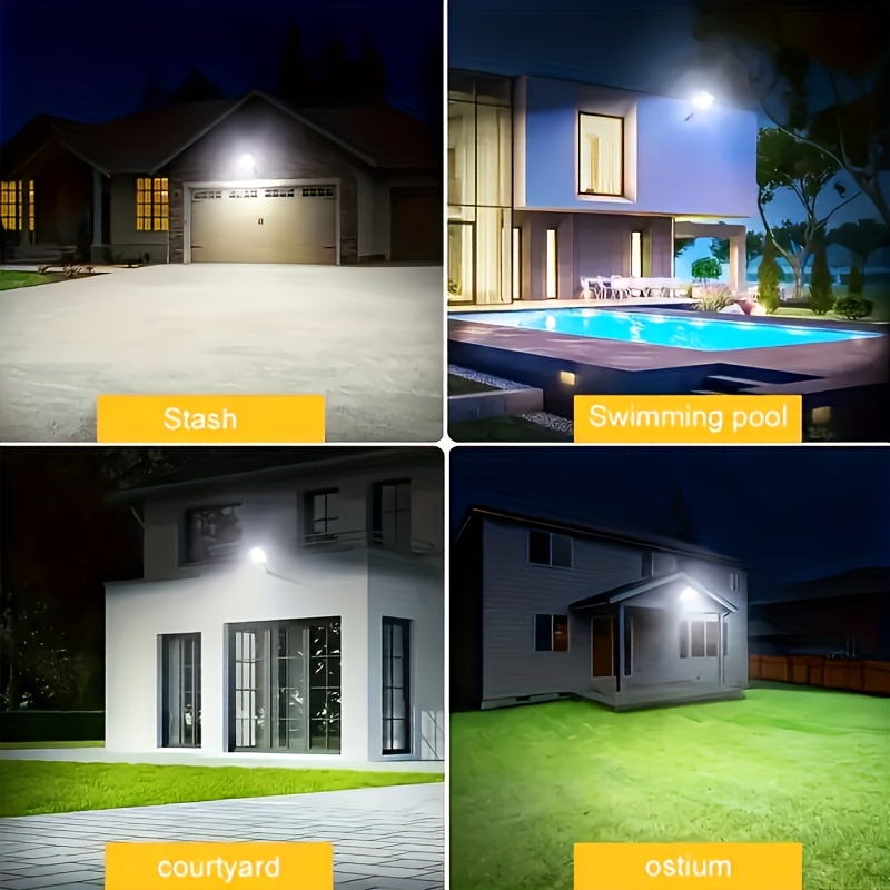 2pcs Commercial Street Area Light with Motion Sensor, 6500K Super Bright, 3 Adjustable Lighting Modes, Semi-Recessed Mount, Outdoor Garden Safe Street Yard Lights, Outdoor Lighting | Modern Solar Lights | Solar LED Technology, Outdoor Solar Lights