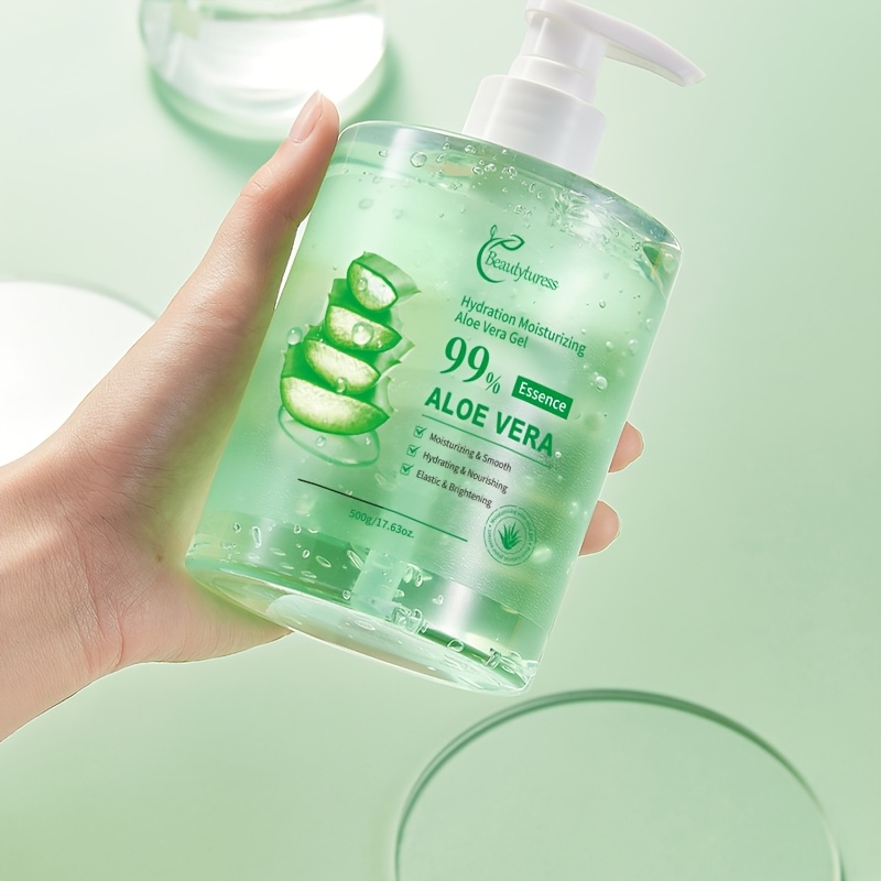 Image of [for Types ] Hydrating Aloe Vera Gel, Unisex Moisturizer With Hyaluronic Acid, Nourishing, Non-greasy Formula, For Types, For Facial And Full Body Use