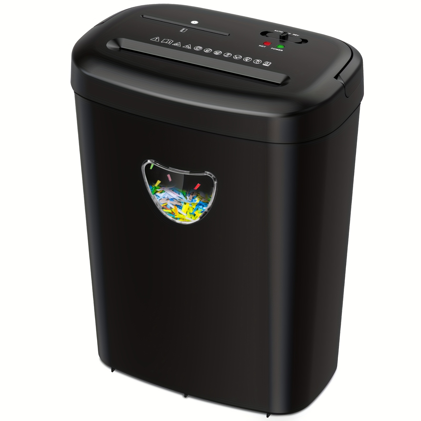 Image of 12-sheet Paper For Home Office - P-4 Security Level Cds/credit Cards/paper Clips, 6.6 Gal (25l) Bin, Anti-jam Heavy Duty - Small Business & Office Use