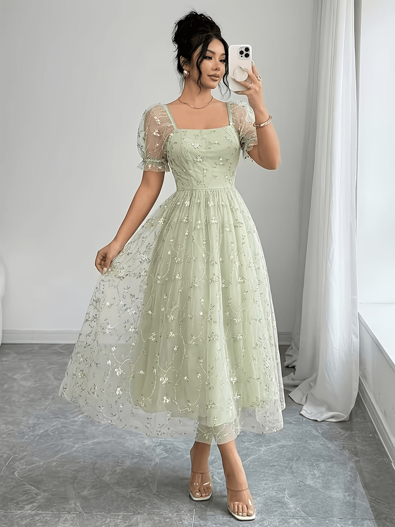 dresses made with chiffon material THE ANGEL MIDI DRESS IN ROYAL BLUE BY PINK DESERT Women's Green Bridesmaid Dresses Regulai Fit art-to-wear Shoe US Size:6.5