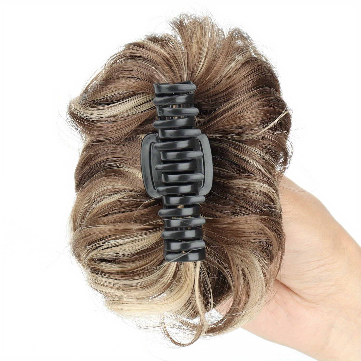 TEMU Moños de Extensiones de Cabello Sintético Cabello Corto de Caballo Postizo de Cabello Sintético Halloween