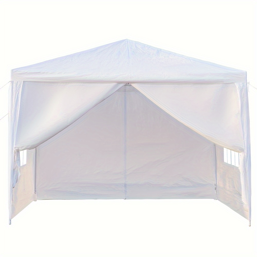 

10'x10' Outdoor Canopy Party Wedding Tent Heavy Duty Gazebo Pavilion White With 4/3/no Walls