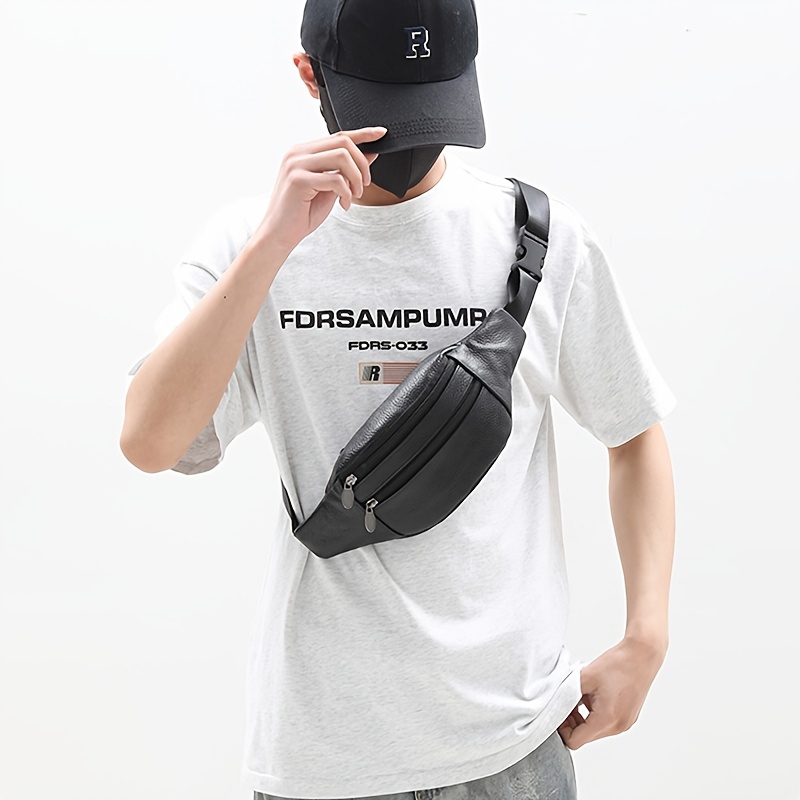Men's PU Leather Waist Chest Bag