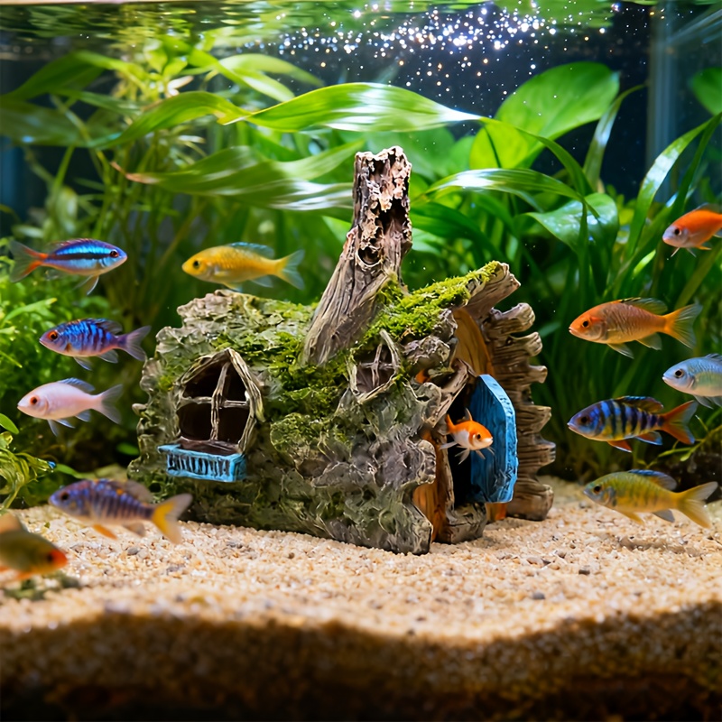 TEMU Colorful Resin Caves For Betta Fish - Improve Of Your Aquarium, Offer Hiding Spots, And An Atmosphere For Your Fish - Ideal For Aquarium Decoration