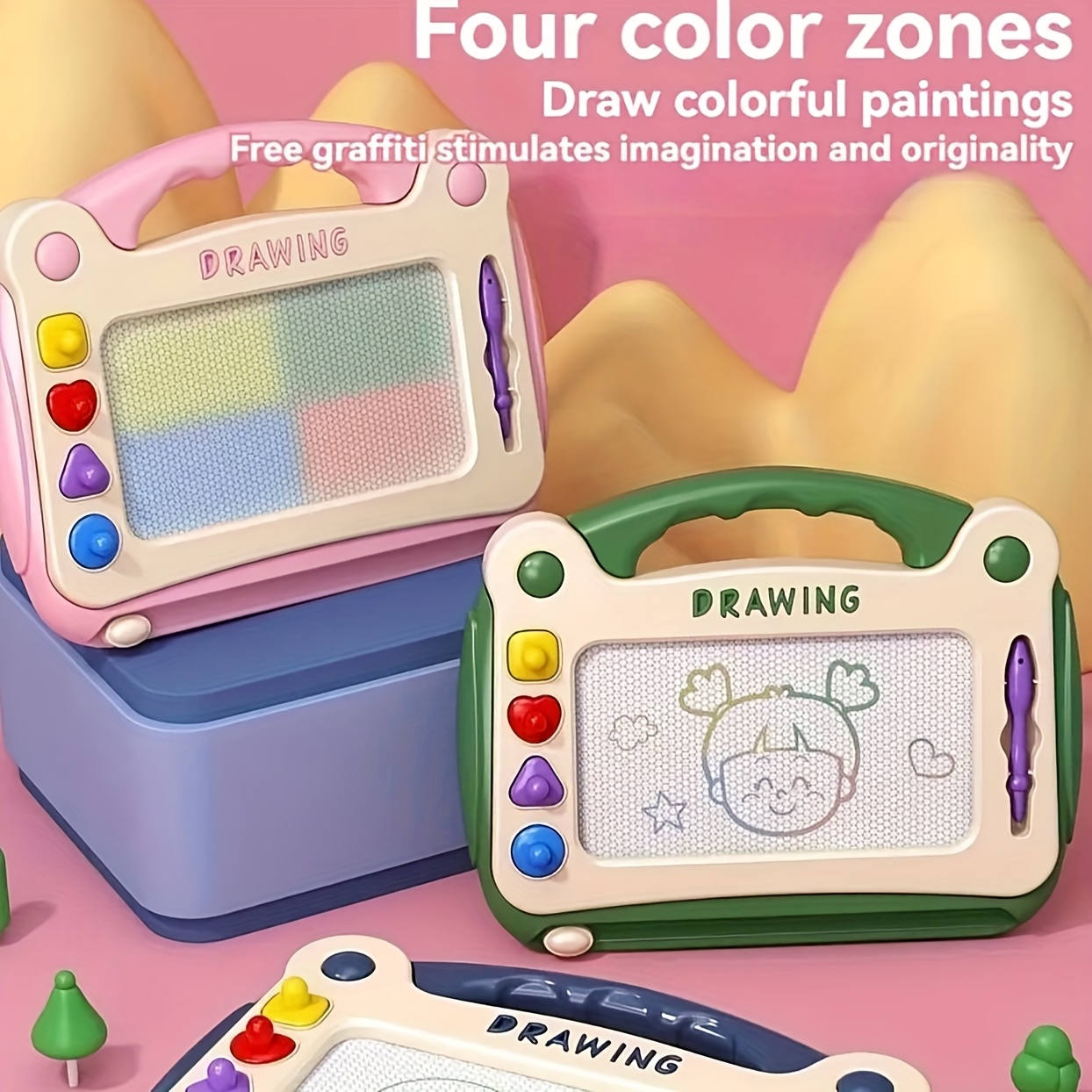 painting board set puzzle toy doodle painting toy learning toy easter birthday gift for boys and girls Product details 0