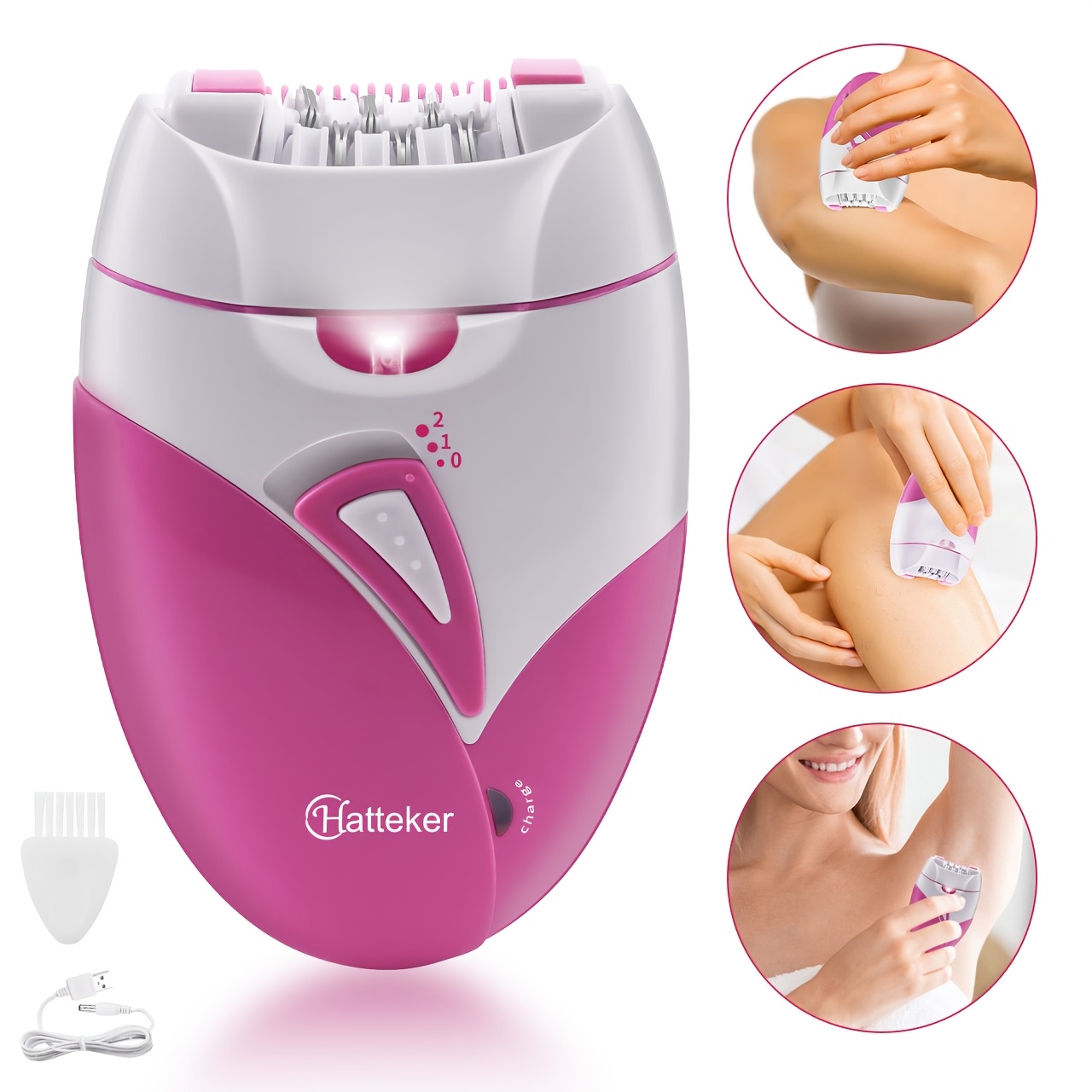 Image of Ladies' Compact And Portable Shaver, Home Electric Usb Hair Removal Device, Bikini Hair Remover, Underarm Arm And Leg Hair Removal