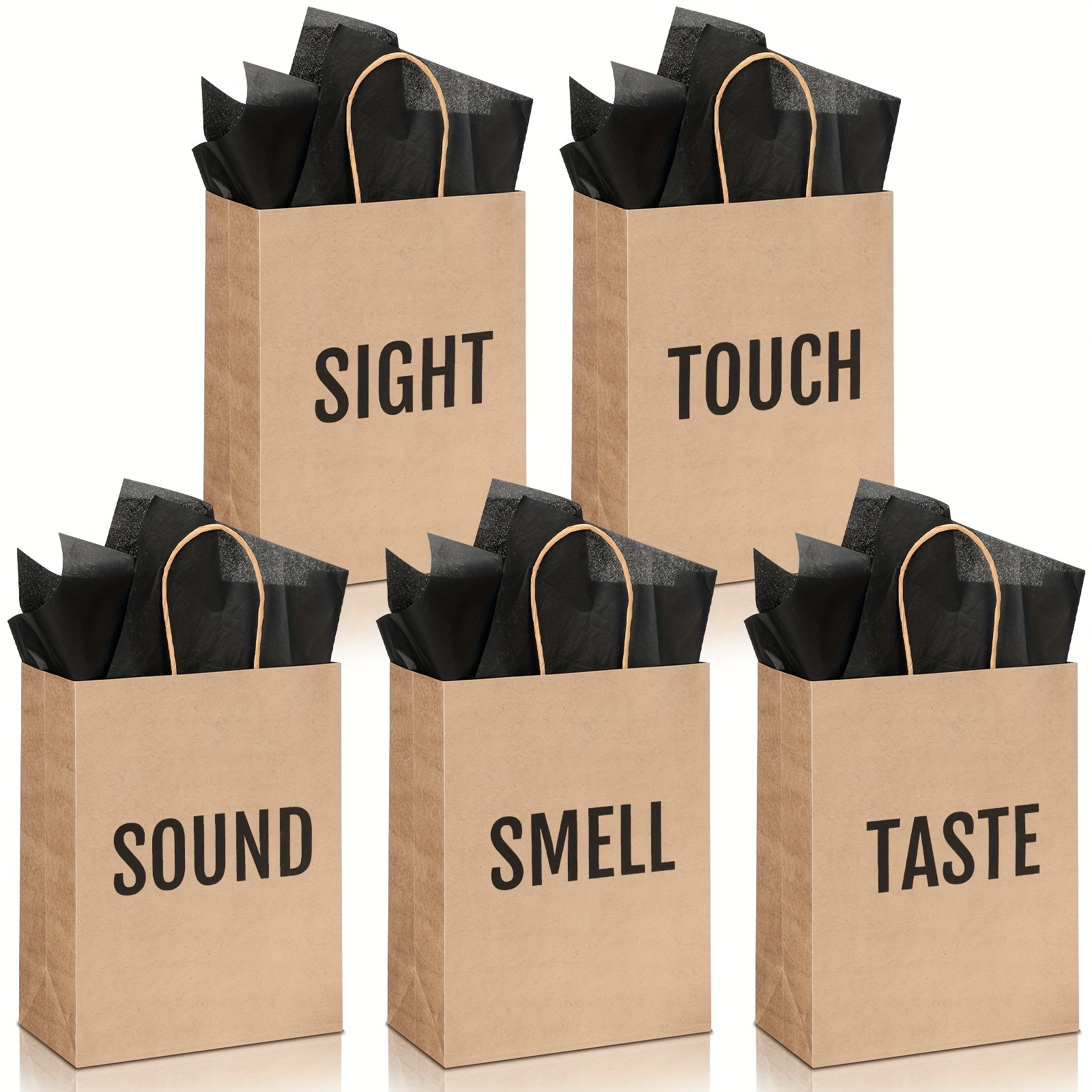 5pcs Gift Bags with Tissue Paper