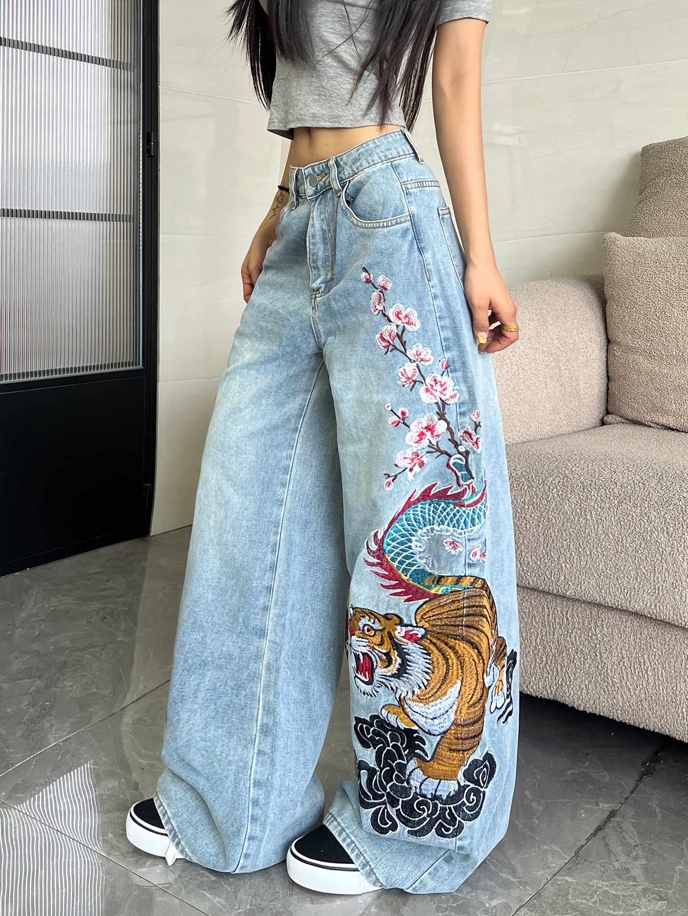 baggy streetwear jeans sold on Temu United States