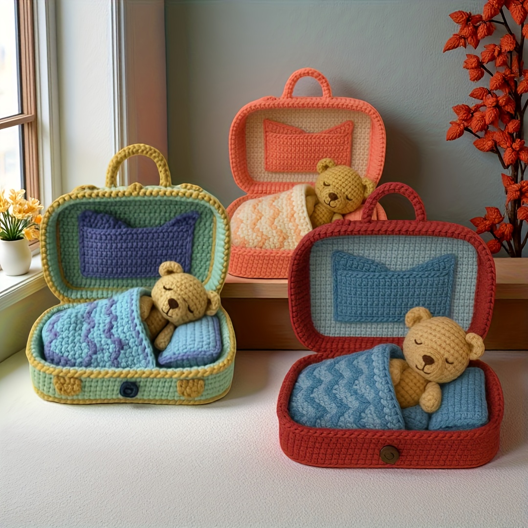 3 different   bear crochet kits teddy bear crochet sets in the   complete crochet box teddy bear with step by step text tutorial pdf file multiple colors   from including a full set of crochet tools Product details 0