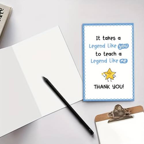 1pc funny thank you teacher card for him her humor teacher appreciation cards from students it a legend to teach a legend