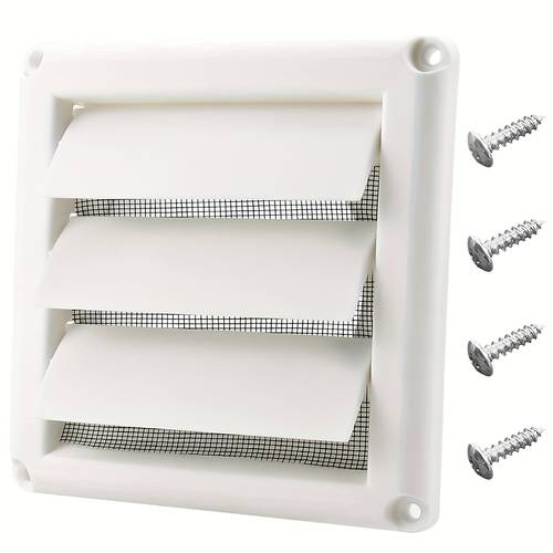 dryer vent cover for exterior wall vent hood outlet airflow vent dryer air vent with screen 4 screw for white