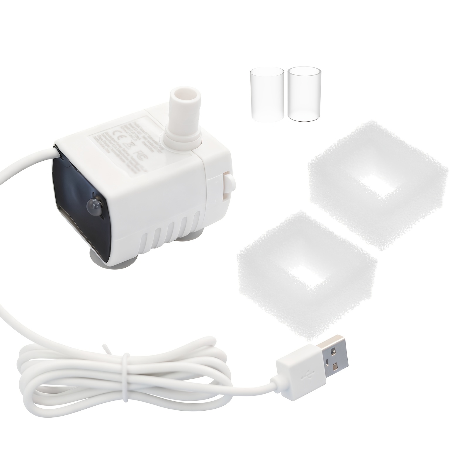 Led Lighting Water Pump - Ultra-efficient, Quiet Usb Pet Water Fountain Pump With Adjustable Flow Rate Pump And Filter Set - Suitable For Cat/dog Fountains/landscaping, Without Battery