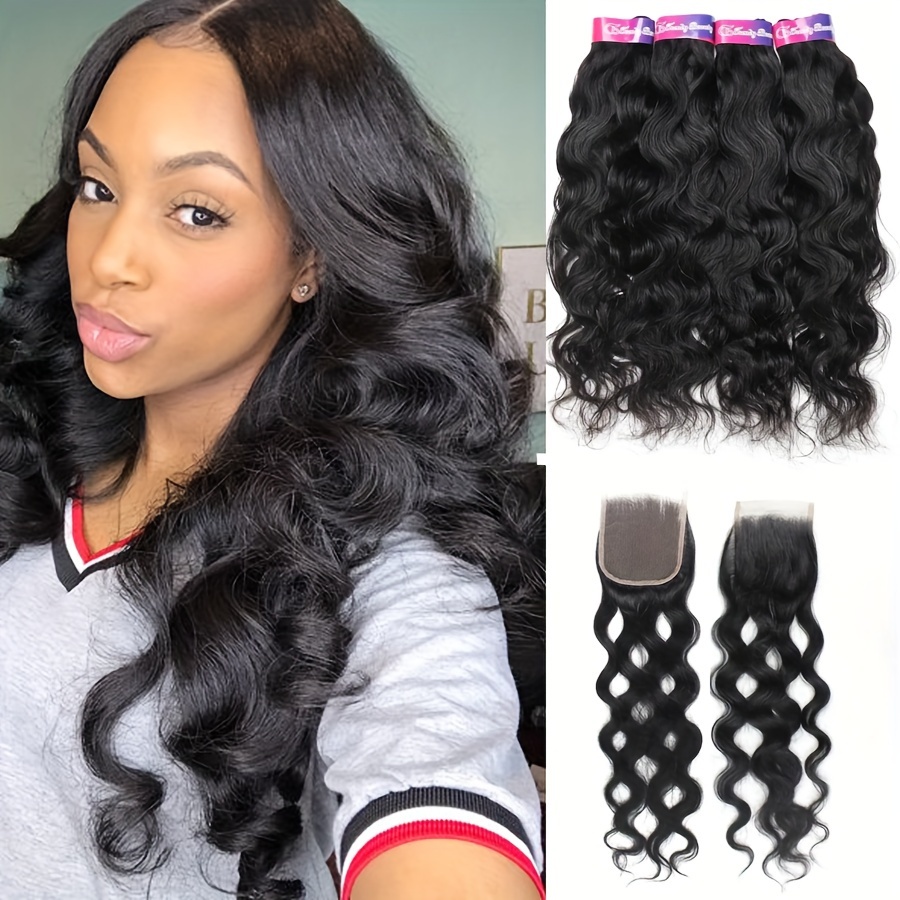 brazilian body wave human hair weave featuring - Temu display picture 1
