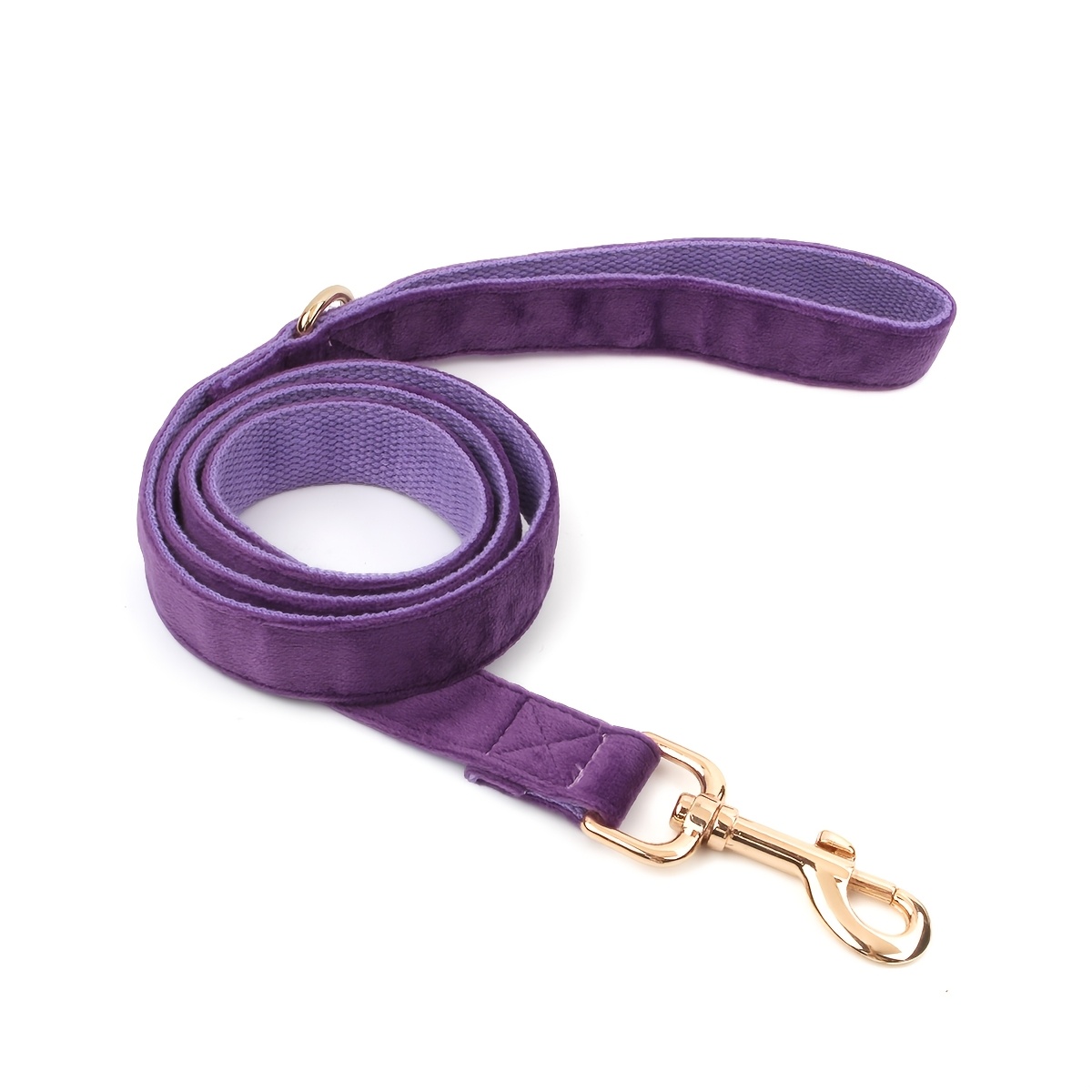 Solid-Color Velvet Dog Leash for Comfortable Outdoor Walks