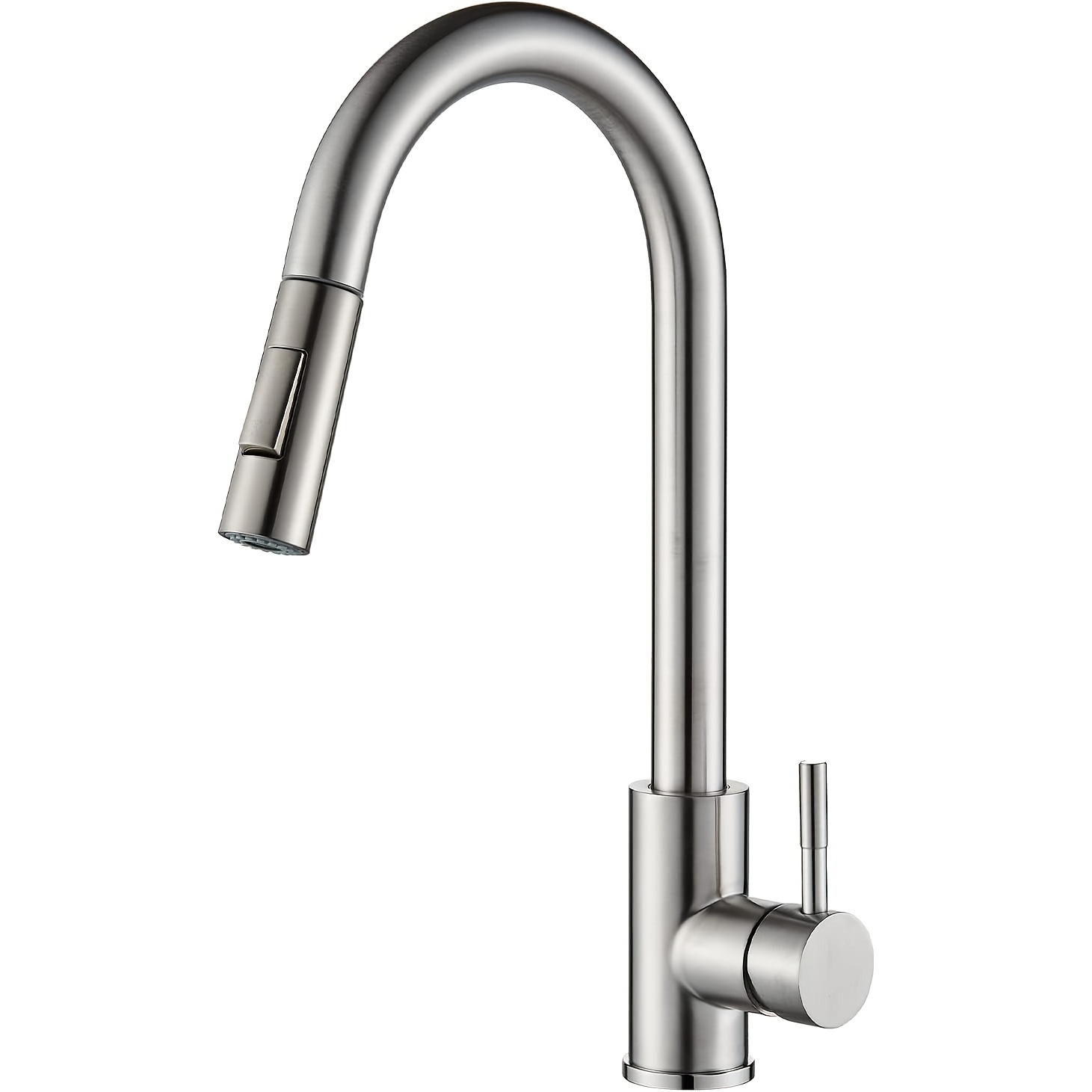 Kitchen Tap, Black, Kitchen Tap With Pull-out Shower, 2 Water Jet Types, 360° Rotatable Tap, Kitchen Single Lever Mixer Tap, Sink Mixer Tap, Stainless Steel, Black&brushed Nickel&chrome