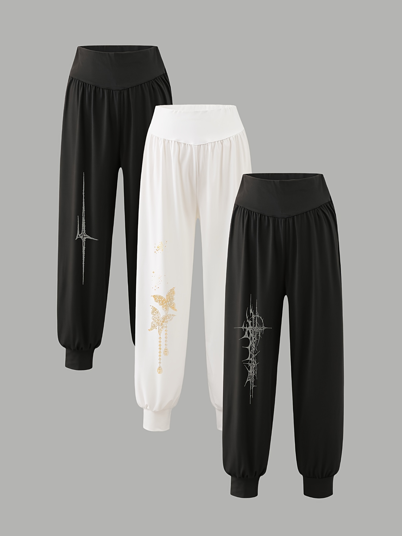 3-Pack Women's Casual Harem Pants for All Seasons