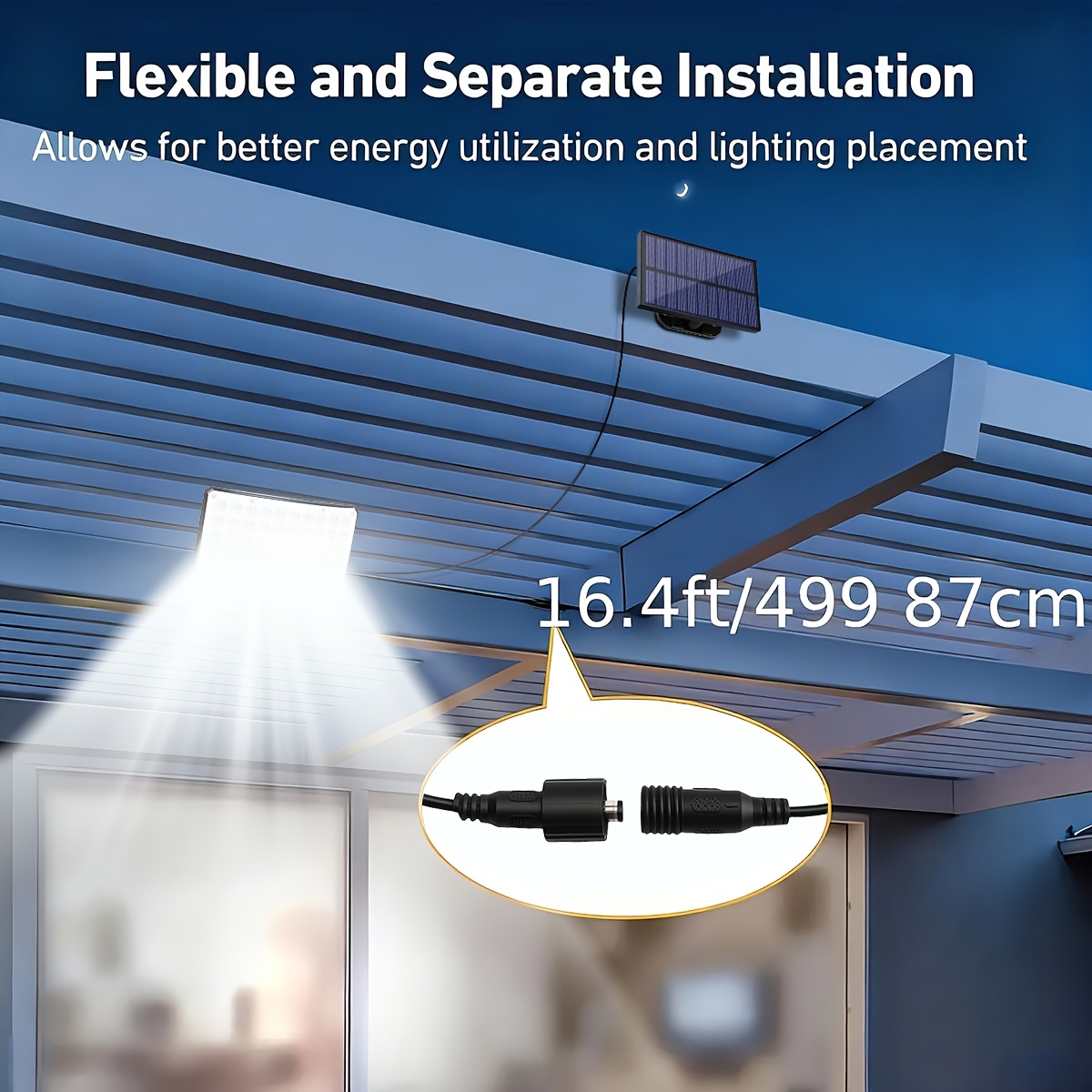 124 LED Solar Motion Sensor Lights Outdoor with Remote
