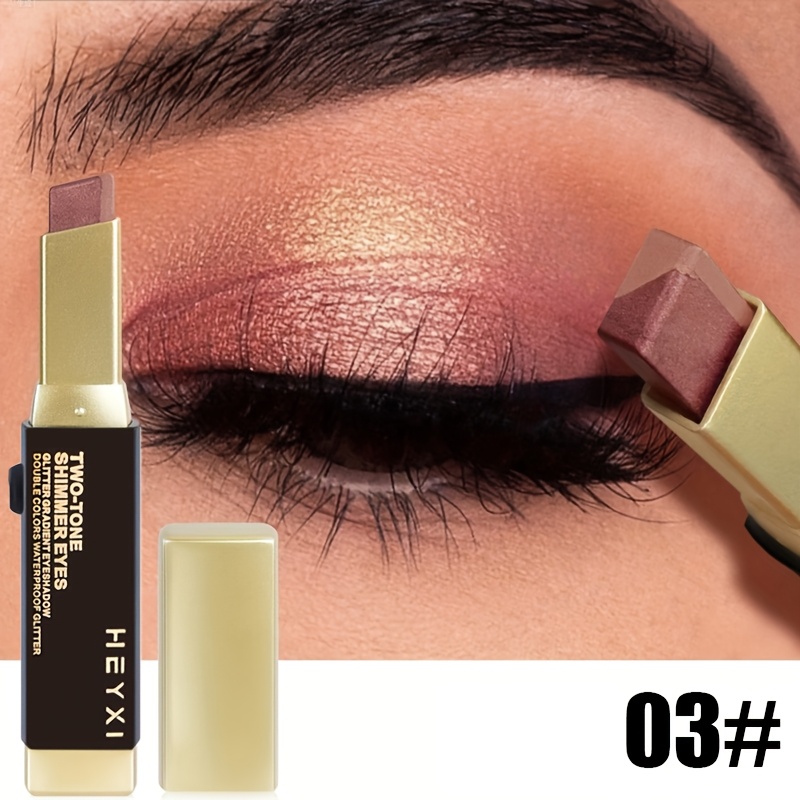 Dual-Tone Gradient Eyeshadow Pencil, Waterproof & Long-Lasting
