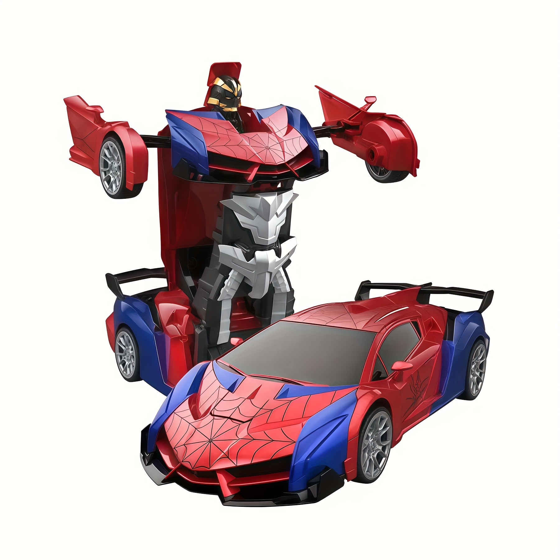 TEMU Remote Control Car, One-button Robot Transformer Toy Car With Cool Led Headlights, 2.4ghz 1:18 Scale, 360 Degree Rotation Drift, Christmas