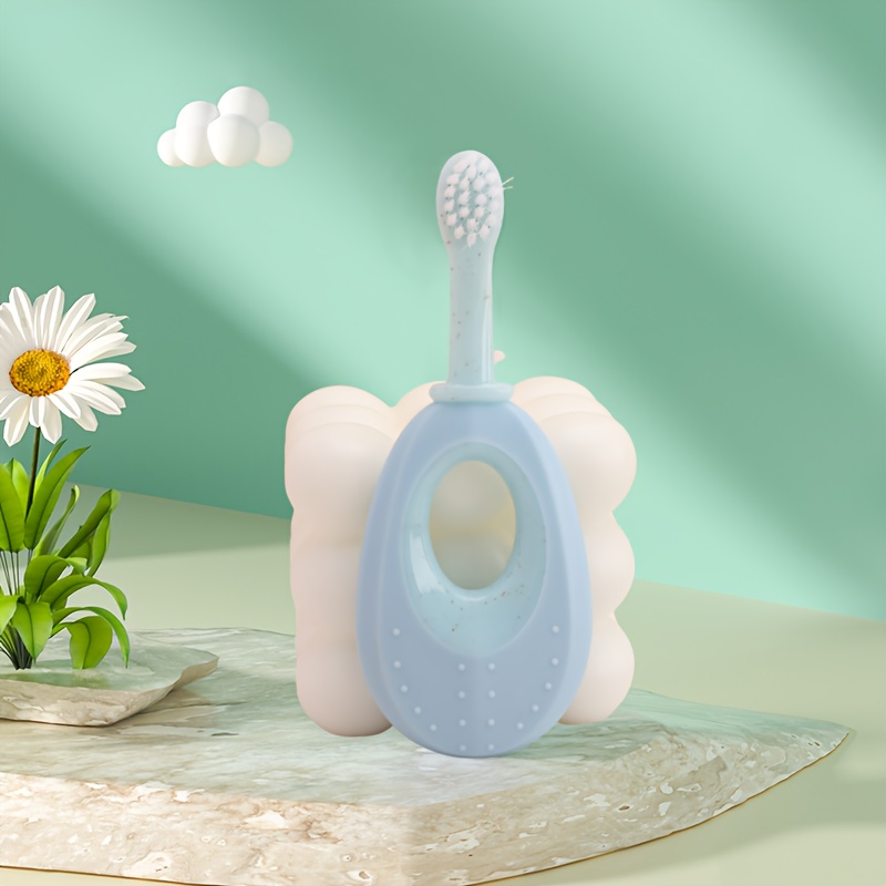 Image of Toothbrush With Bristles For 0-1-2-3 Year Olds, Independent Packaging, Non-slip Hole Handle For Comfortable Grip, Compact Head For Deep Cleaning, And Training Manual Toothbrush For Daily Oral Care