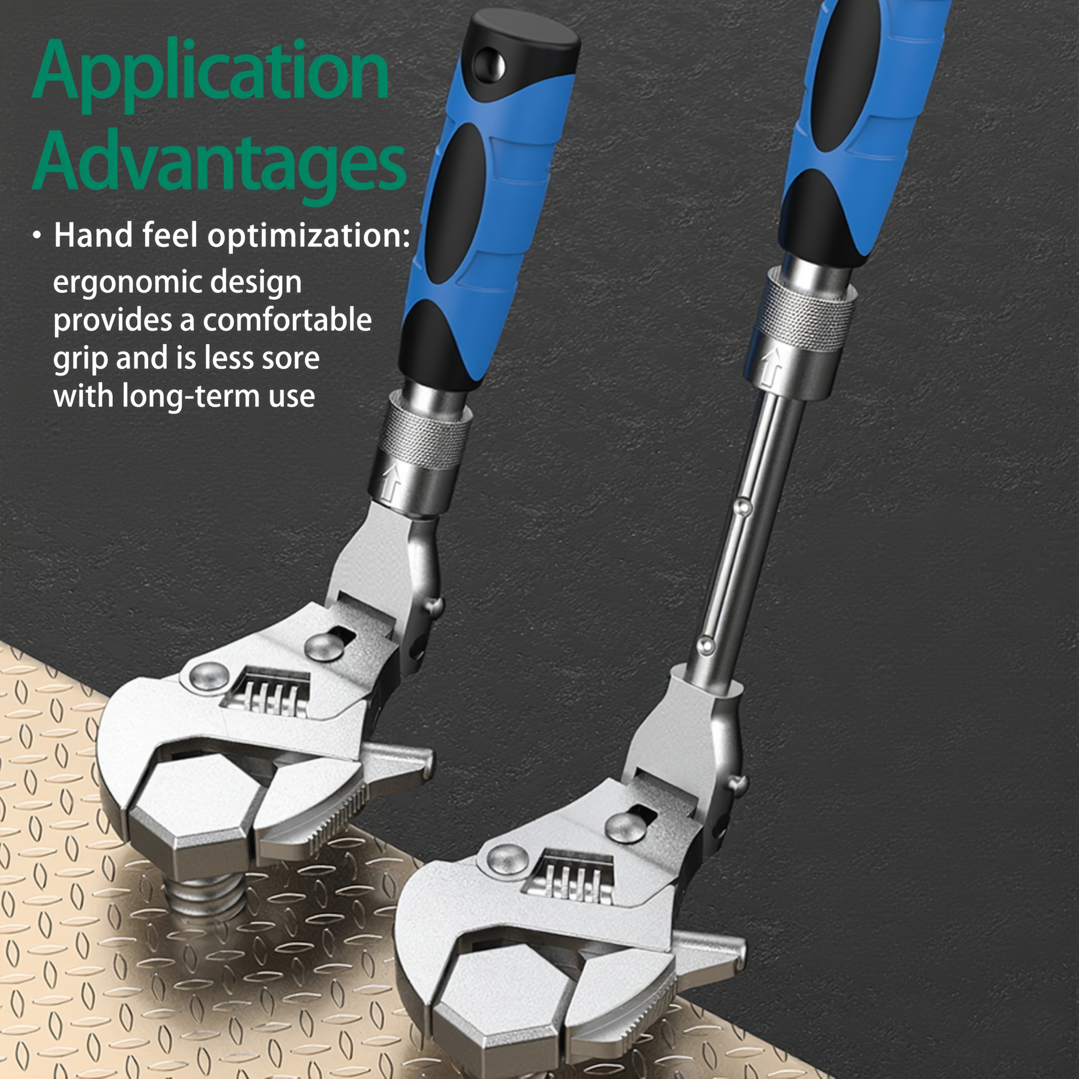 TEMU 1pc Multi-functional Flexible Telescopic Adjustable Wrench. 180° Adjustable, Quick Telescopic. Anti-slip Handle. Suitable For Mechanical,