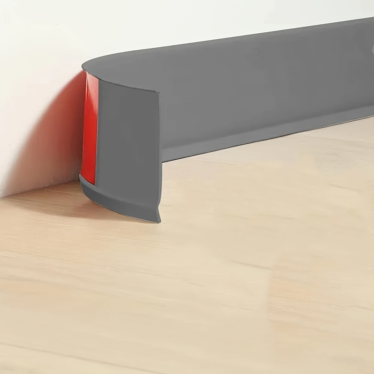 1pc Self-adhesive Pvc Skirting Board, 8cm X 2m - Flexible Molded Decorative Corner Trim, For Home Renovation & Decor Upgrade