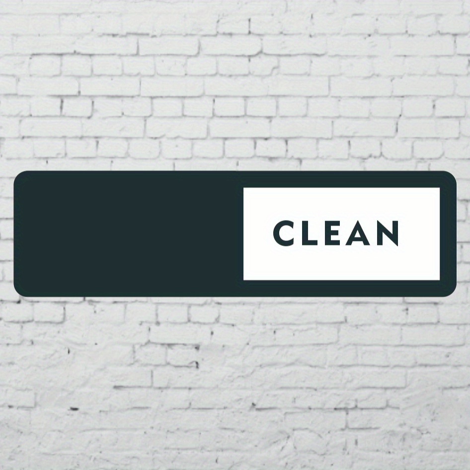 Mini Dishwasher With A Dirt And Cleaning Logo, Oversized 3.9 X 1.1 Inches, , Easy To Read And Not Easily Scratched, Self-adhesive For , Glossy Surface