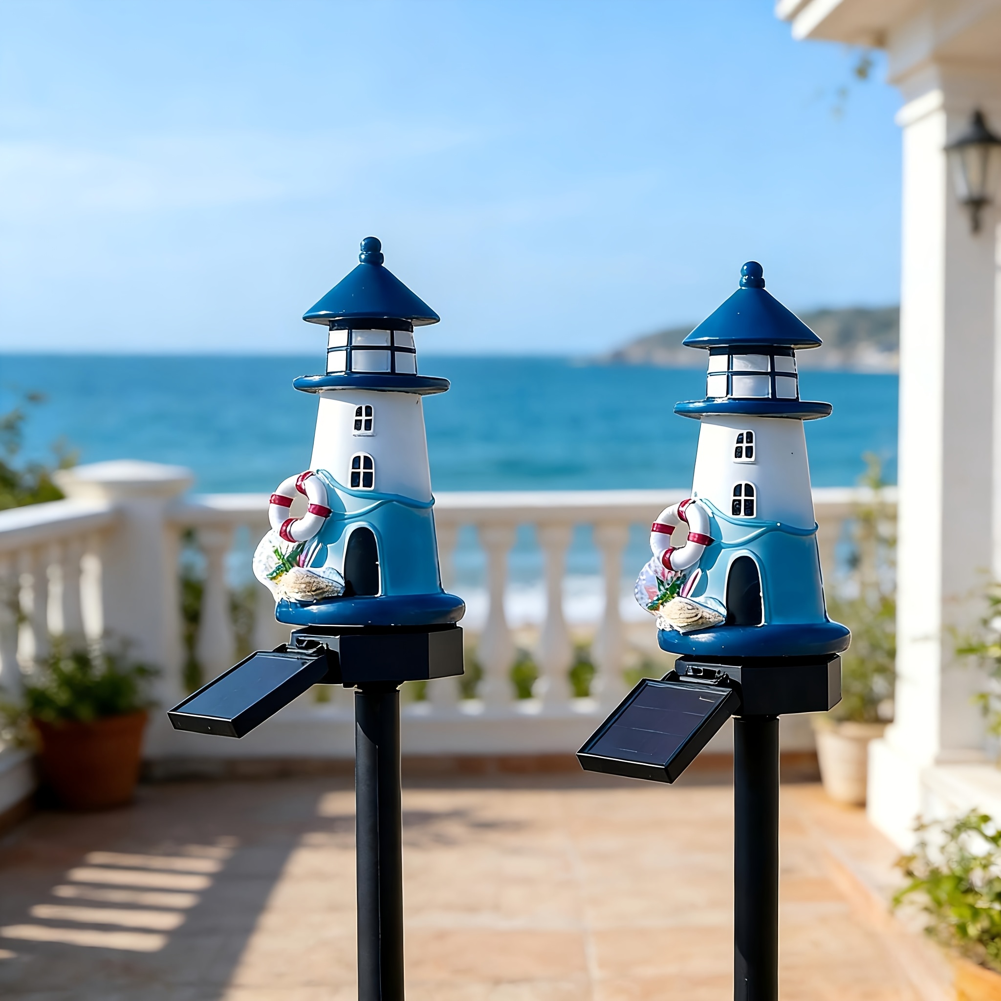 TEMU A Pair Of Solar-powered Outdoor, Designed For Garden Use, Featuring Ip44 Lighting, Ideal For Enhancing The Decor Of Gardens, Courtyards,, And Lawns