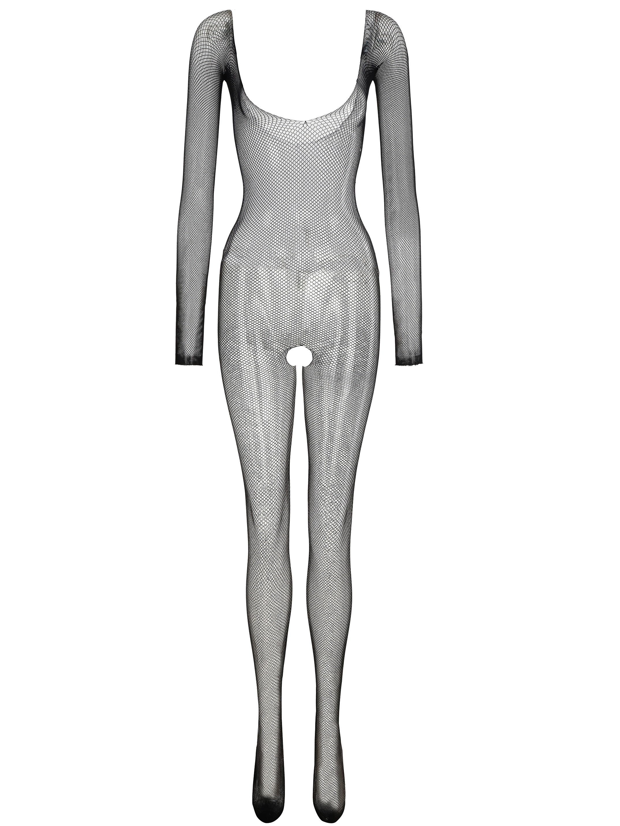 Rhinestoned Beaded Mesh Bodysuit Elegant Long Sleeve One - Temu