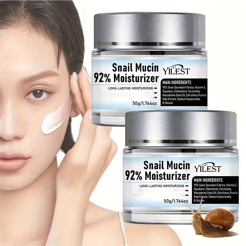 TEMU Snail Mucin 92% Moisturizer Daily Face Moisturizer Hydrating Face Gel Cream For Dry & , Types