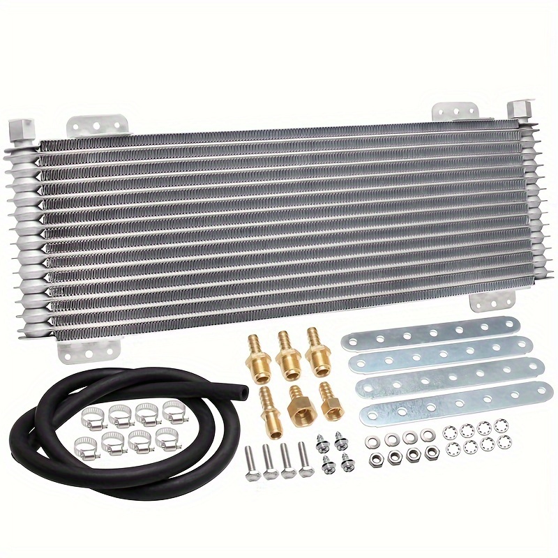 Aluminum Car Transmission Cooler With Accessories - Material, Maintenance Tool: retailer-supplied image