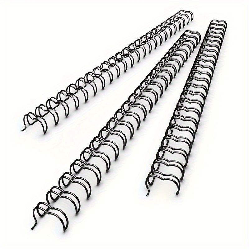 

100pcs Metal Binding Combs & Spines, A4 Size 34-hole Double Loop Wire Calendar Hangers – Durable Iron Yo Rings For Book Binding And Hanging Calendars