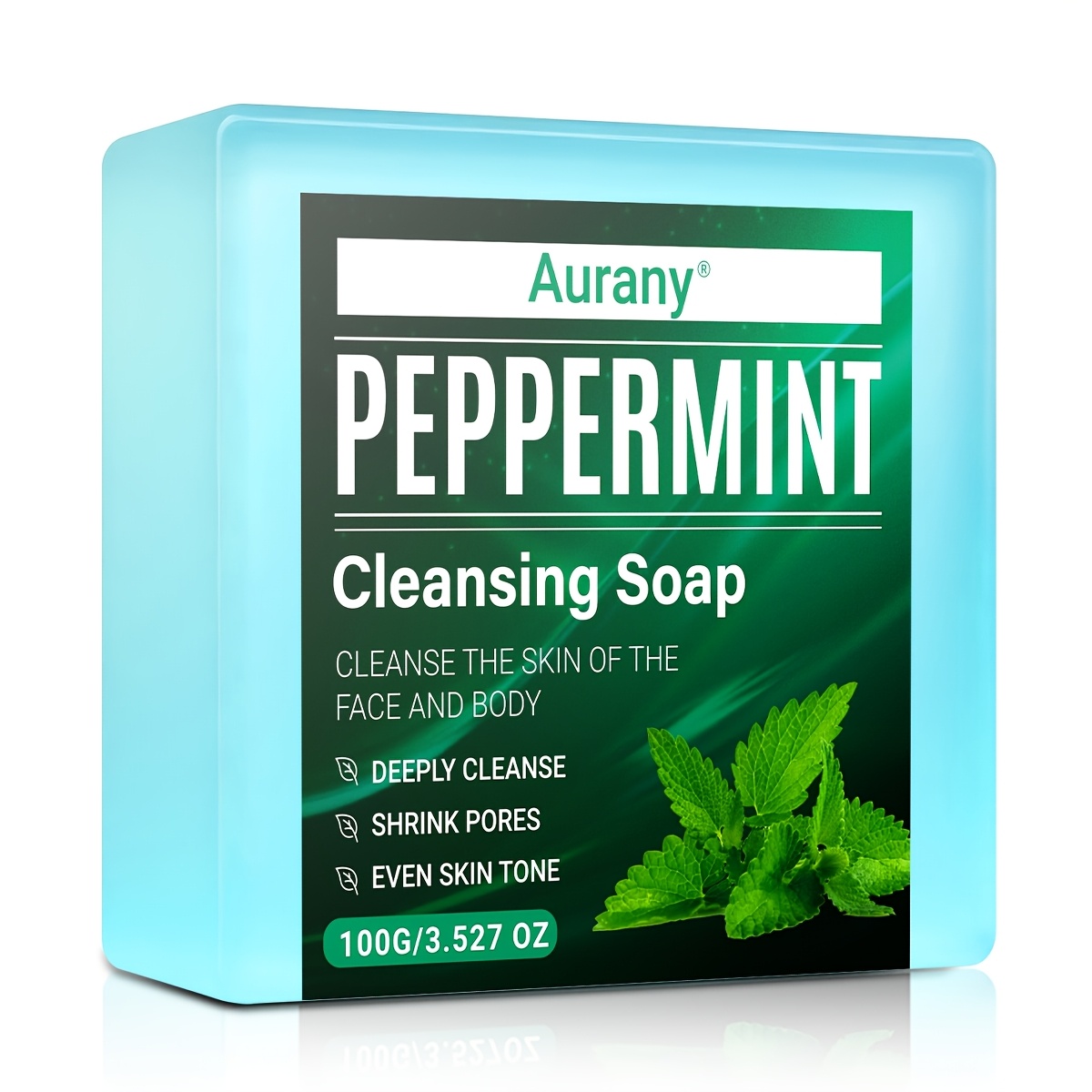 Image of Mint Soap, Peppermint Cleansing Shampoo&shower Soap, Moisturizing Soap, Suitable For Men And Women, Suitable For Types, Suitable As A Christmas, Halloween, Thanksgiving Gift For - 100g